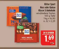Marktkauf Ritter sport nuss klasse schokolade Angebot