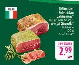 Marktkauf Italienischer rohschinken „al asparago“ Angebot