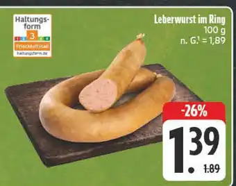 Edeka Leberwurst im ring Angebot