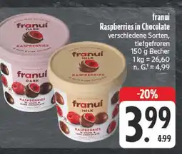 Edeka Franui raspberries in chocolate dark Angebot