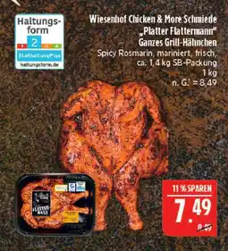 Marktkauf Wiesenhof chicken & more schmiede platter flattermann ganzes grill-hähnchen Angebot