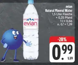 Edeka Evian natural mineral water Angebot
