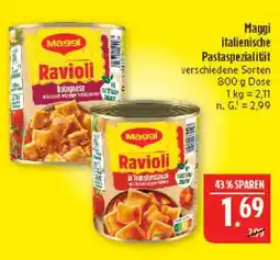 Marktkauf Maggi ravioli bolognese Angebot