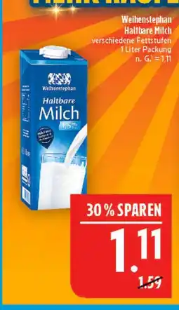 Marktkauf Weihenstephan haltbare milch Angebot