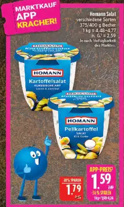 Marktkauf Homann kartoffelsalat klassische art gurke & zwiebel Angebot