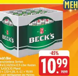 Edeka Beck's bier Angebot