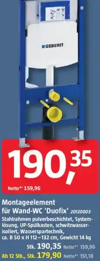 Bauhaus Montageelement für Wand-WC 'Duofix' Angebot