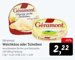 KONSUM Géramont Weichkäse oder Scheiben Angebot