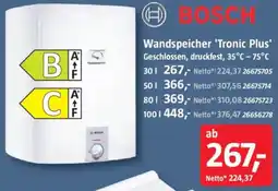 Bauhaus BOSCH Wandspeicher 'Tronic Plus' Angebot