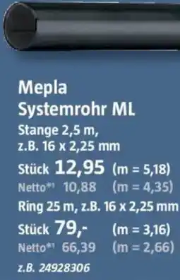 Bauhaus GEBERIT Mepla Systemrohr ML Angebot