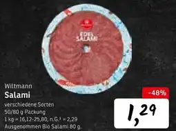 KONSUM Wiltmann Salami Angebot