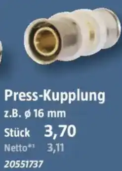 Bauhaus COMISA Press-Kupplung Angebot