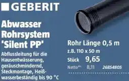 Bauhaus GEBERIT Rohr Länge 0,5 m Angebot