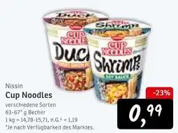 KONSUM Nissin Cup Noodles Angebot