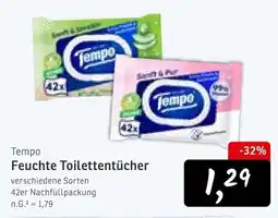 KONSUM Tempo Feuchte Toilettentücher Angebot