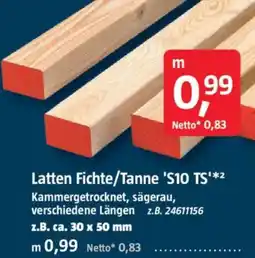 Bauhaus Latten Fichte/Tanne 'S10 TS' Angebot