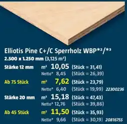 Bauhaus Elliotis Pine C+/C Sperrholz WBP Angebot