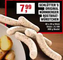 Handelshof SCHLÜTTER'S ORIGINAL NÜRNBERGER ROSTBRAT- WÜRSTCHEN Angebot
