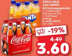 Kaufland COCA-COLA oder FANTA Erfrischungsgetränk Angebot