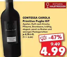 Kaufland CONTESSA CAROLA Primitivo Puglia IGT Angebot