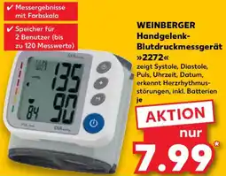 Kaufland WEINBERGER Handgelenk Blutdruckmessgerät 2272 Angebot
