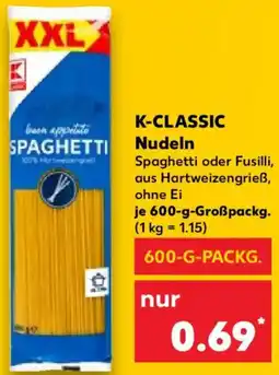 Kaufland K-CLASSIC Nudeln Angebot