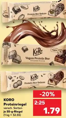 Kaufland KORO Proteinriegel Angebot