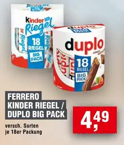 Handelshof FERRERO KINDER RIEGEL / DUPLO BIG PACK Angebot