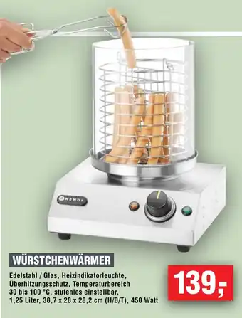 Handelshof HENDI WÜRSTCHENWÄRMER Angebot
