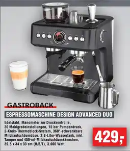 Handelshof GASTROBACK ESPRESSOMASCHINE DESIGN ADVANCED DUO Angebot