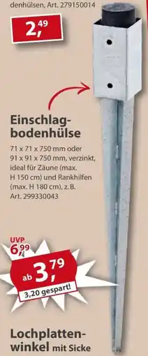 Sonderpreis Baumarkt Einschlagbodenhülse Angebot