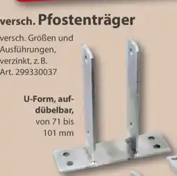 Sonderpreis Baumarkt versch. Pfostenträger U-Form Angebot
