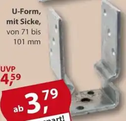 Sonderpreis Baumarkt versch. Pfostenträger U-Form Angebot