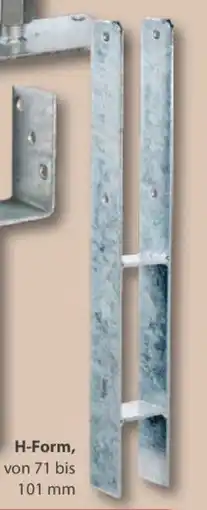 Sonderpreis Baumarkt versch. Pfostenträger H-Form Angebot