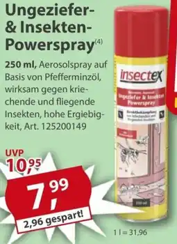 Sonderpreis Baumarkt insectex Ungeziefer- & Insekten- Powerspray Angebot
