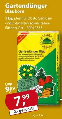 Sonderpreis Baumarkt Gartendünger Blaukorn Angebot