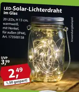 Sonderpreis Baumarkt LED-Solar-Lichterdraht im Glas Angebot