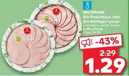 Kaufland WILTMANN Bio-Fleischkäse oder Bio-Geflügel-Lyoner Angebot