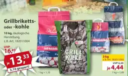 Sonderpreis Baumarkt Grillbriketts- oder -kohle Angebot