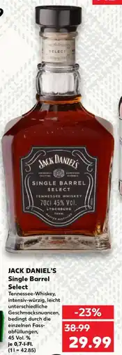 Kaufland JACK DANIEL'S Single Barrel Select Angebot