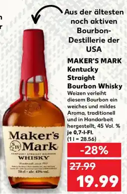 Kaufland MAKER'S MARK Kentucky Straight Bourbon Whisky Angebot