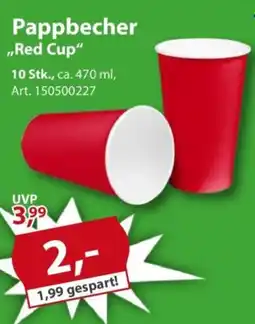 Sonderpreis Baumarkt Pappbecher „Red Cup" Angebot