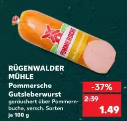 Kaufland RÜGENWALDER MÜHLE Pommersche Gutsleberwurst Angebot