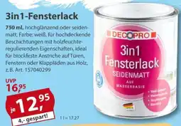 Sonderpreis Baumarkt DECOPRO 3in1-Fensterlack Angebot