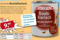 Sonderpreis Baumarkt DECOPRO Bootsklarlack Angebot