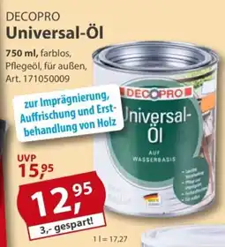 Sonderpreis Baumarkt DECOPRO Universal-ÖI Angebot