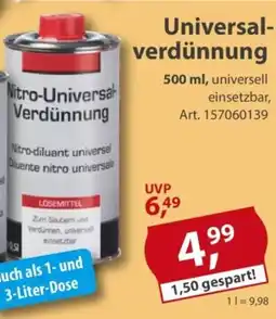 Sonderpreis Baumarkt Universal- verdünnung Angebot