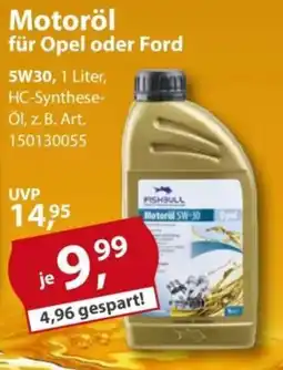 Sonderpreis Baumarkt FISHBULL Motoröl für Opel oder Ford Angebot