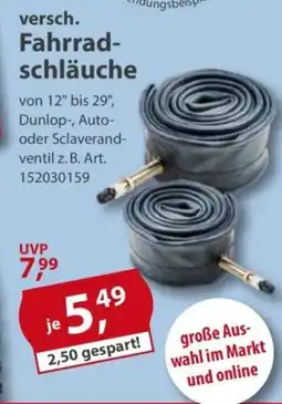 Sonderpreis Baumarkt versch. Fahrradschläuche Angebot