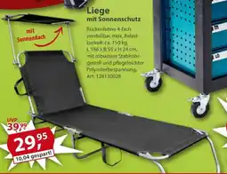 Sonderpreis Baumarkt Liege mit Sonnendach Angebot